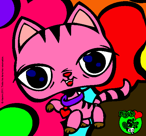 Dibujo Gatito Littlest Pet Shop pintado por panquesi