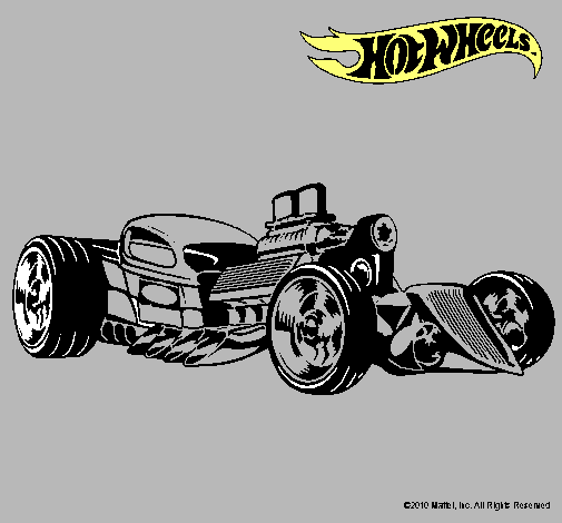 Dibujo Hot Wheels 10 pintado por hazael