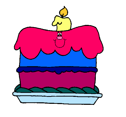Dibujo Pastel de cumpleaños pintado por iriana