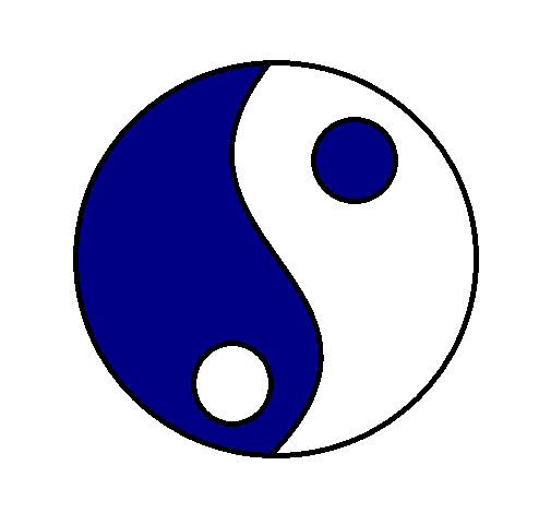 Dibujo Yin y yang pintado por fatty 