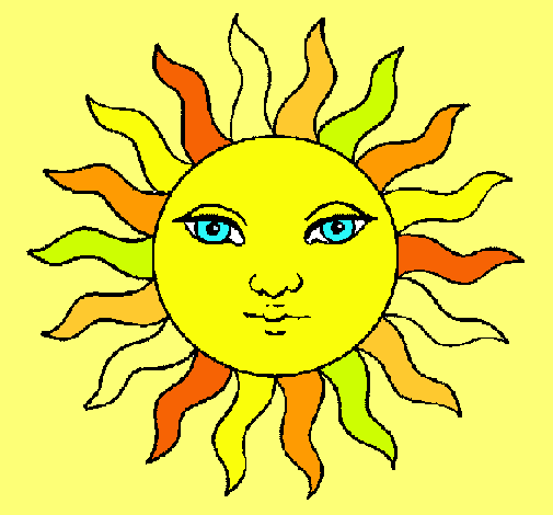Dibujo Sol pintado por NOUR