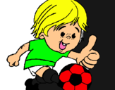 Dibujo Chico jugando a fútbol pintado por fsmon