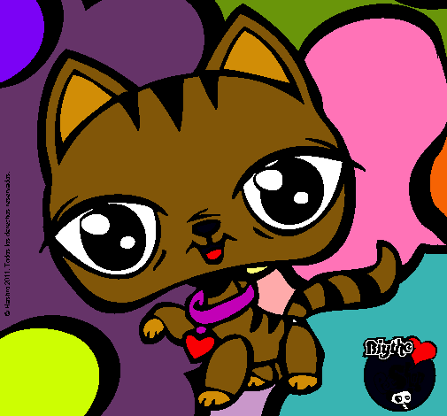 Dibujo Gatito Littlest Pet Shop pintado por Dangel