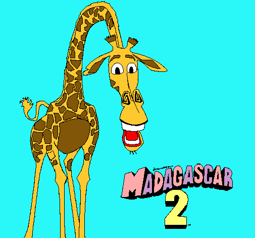 Dibujo Madagascar 2 Melman pintado por mojarroide