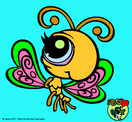 Dibujo Mariposa Littlest Pet Shop 2 pintado por mojarroide