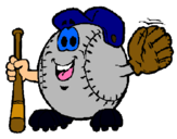 Dibujo Bola de béisbol pintado por fabbboaiia