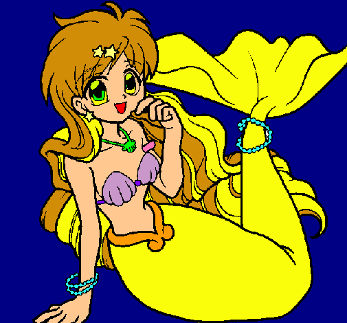 Dibujo Sirena pintado por Llovitax