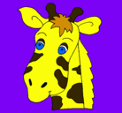 Dibujo Cara de jirafa pintado por ponki