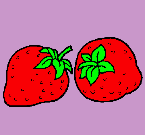 Dibujo fresas pintado por Manuellr