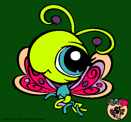 Dibujo Mariposa Littlest Pet Shop pintado por melany123