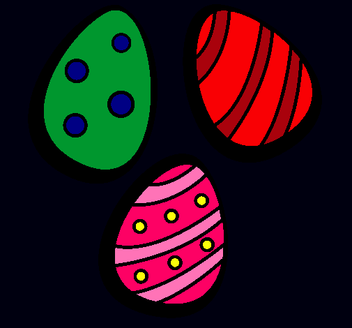 Dibujo Huevos de pascua IV pintado por zairalove