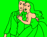 Dibujo Marido y mujer pintado por manuse