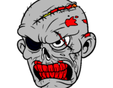Dibujo Zombie pintado por zombi