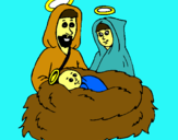 Dibujo Natividad pintado por tzel
