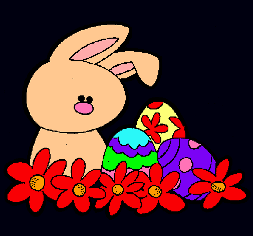 Dibujo Conejito de pascua pintado por Dangel