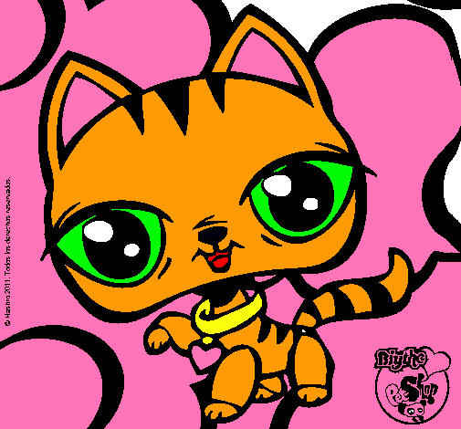 Dibujo Gatito Littlest Pet Shop pintado por scarlata