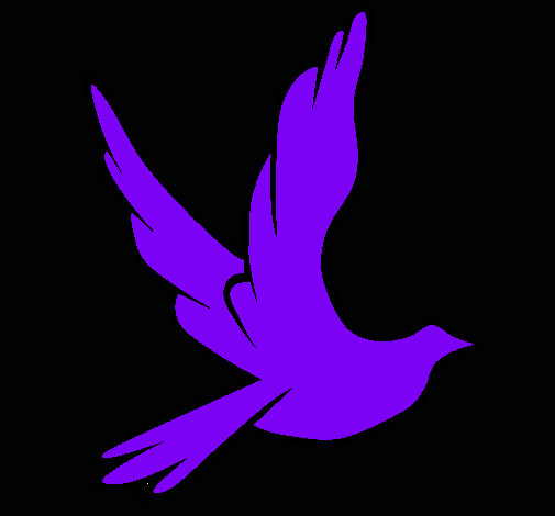 Dibujo Paloma de la paz al vuelo pintado por hatsiri