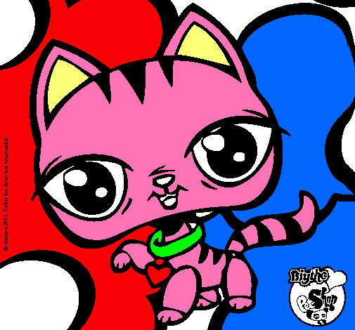 Dibujo Gatito Littlest Pet Shop pintado por chabe