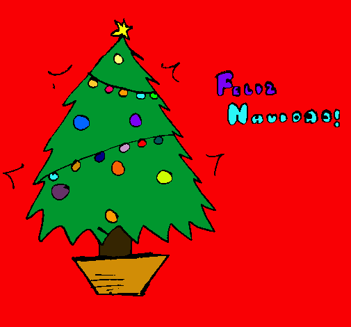 Dibujo Feliz Navidad 2 pintado por cece12