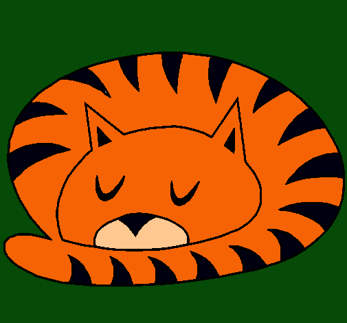 Dibujo Gato durmiendo pintado por rotchad
