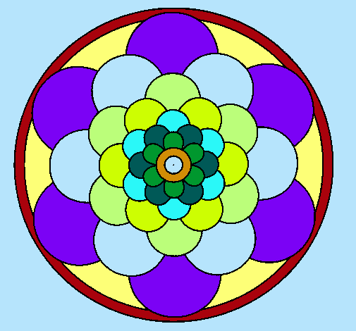 Dibujo Mandala 22 pintado por BibiDraw