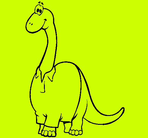 Dibujo Diplodocus con camisa pintado por dieguinalf