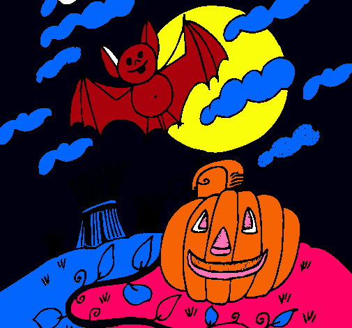 Dibujo Paisaje de Halloween pintado por anthony3