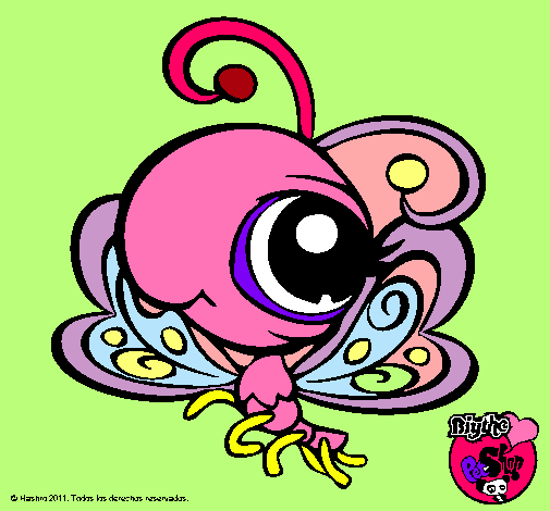 Dibujo Mariposa Littlest Pet Shop pintado por sabina