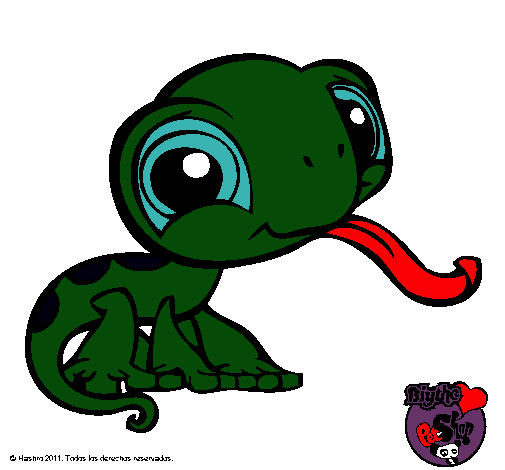 Dibujo Lagarto Littlest Pet Shop pintado por isabell116