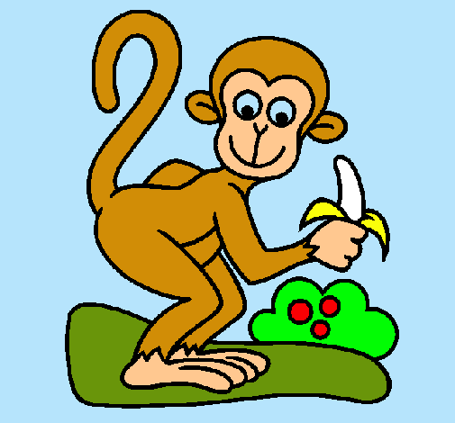 Dibujo Mono pintado por corazonn