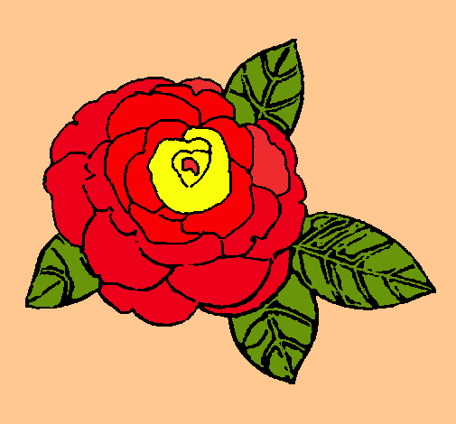 Dibujo Rosa pintado por aladino