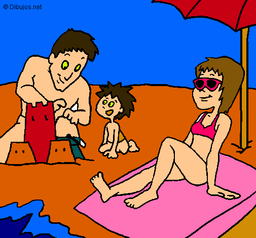 Dibujo Vacaciones familiares pintado por thomasf