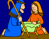 Dibujo Adoran al niño Jesús pintado por IRINA7