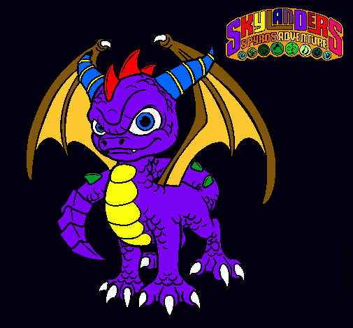 Dibujo Spyro pintado por dino2811