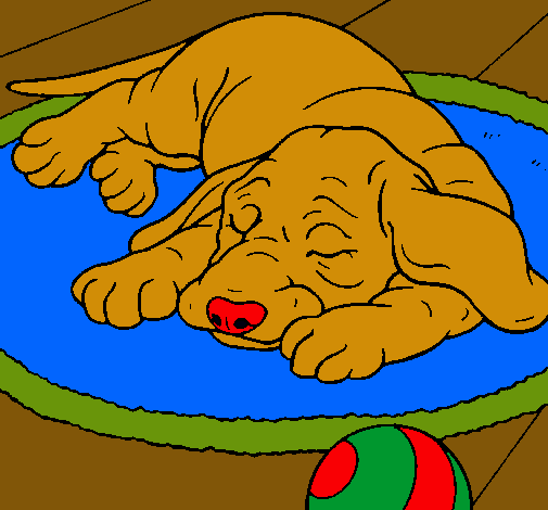 Dibujo Perro durmiendo pintado por dino2811