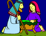 Dibujo Adoran al niño Jesús pintado por naniiii