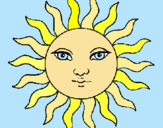 Dibujo Sol pintado por aladino