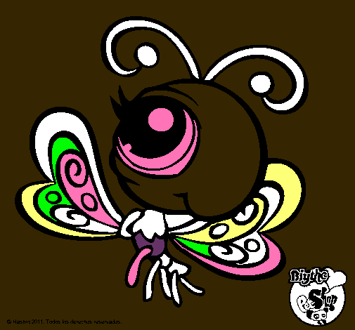 Dibujo Mariposa Littlest Pet Shop 2 pintado por dieguinalf