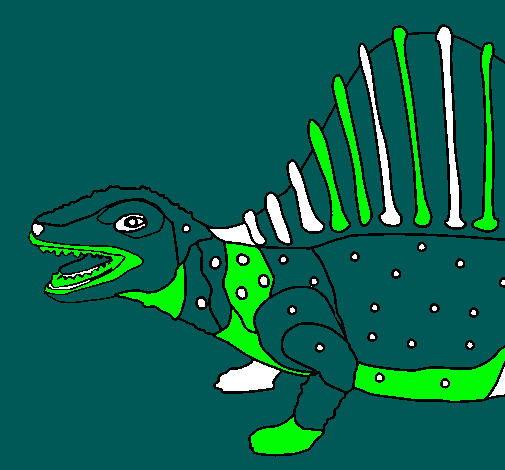 Dibujo Dinosaurio pintado por dieguinalf