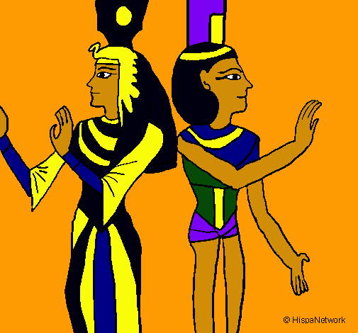 Dibujo Pintura de la Reina Nefertari pintado por popular