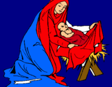 Dibujo Nacimiento del niño Jesús pintado por kuin