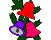 Dibujo 3 campanas de navidad pintado por misabel