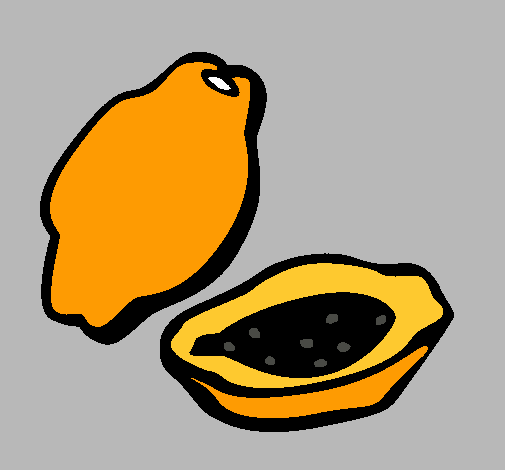 Dibujo Papaya pintado por danielarox