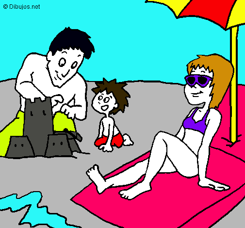 Dibujo Vacaciones familiares pintado por osita16