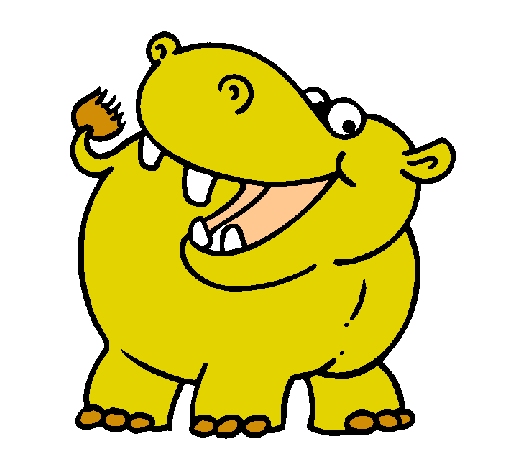 Dibujo Hipopótamo pintado por marcap