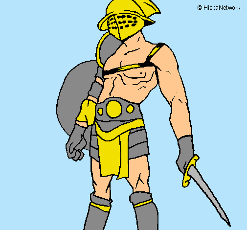Dibujo Gladiador pintado por LadronaRk