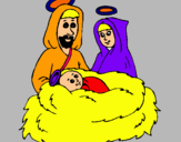 Dibujo Natividad pintado por DAMASA