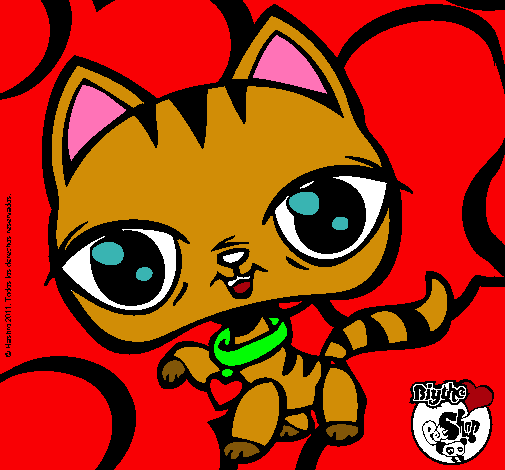 Dibujo Gatito Littlest Pet Shop pintado por isabel2001