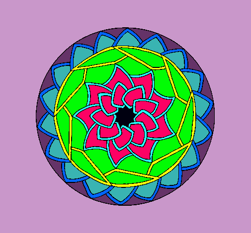 Dibujo Mandala 1 pintado por loly-hd