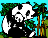 Dibujo Mama panda pintado por irenealcazar